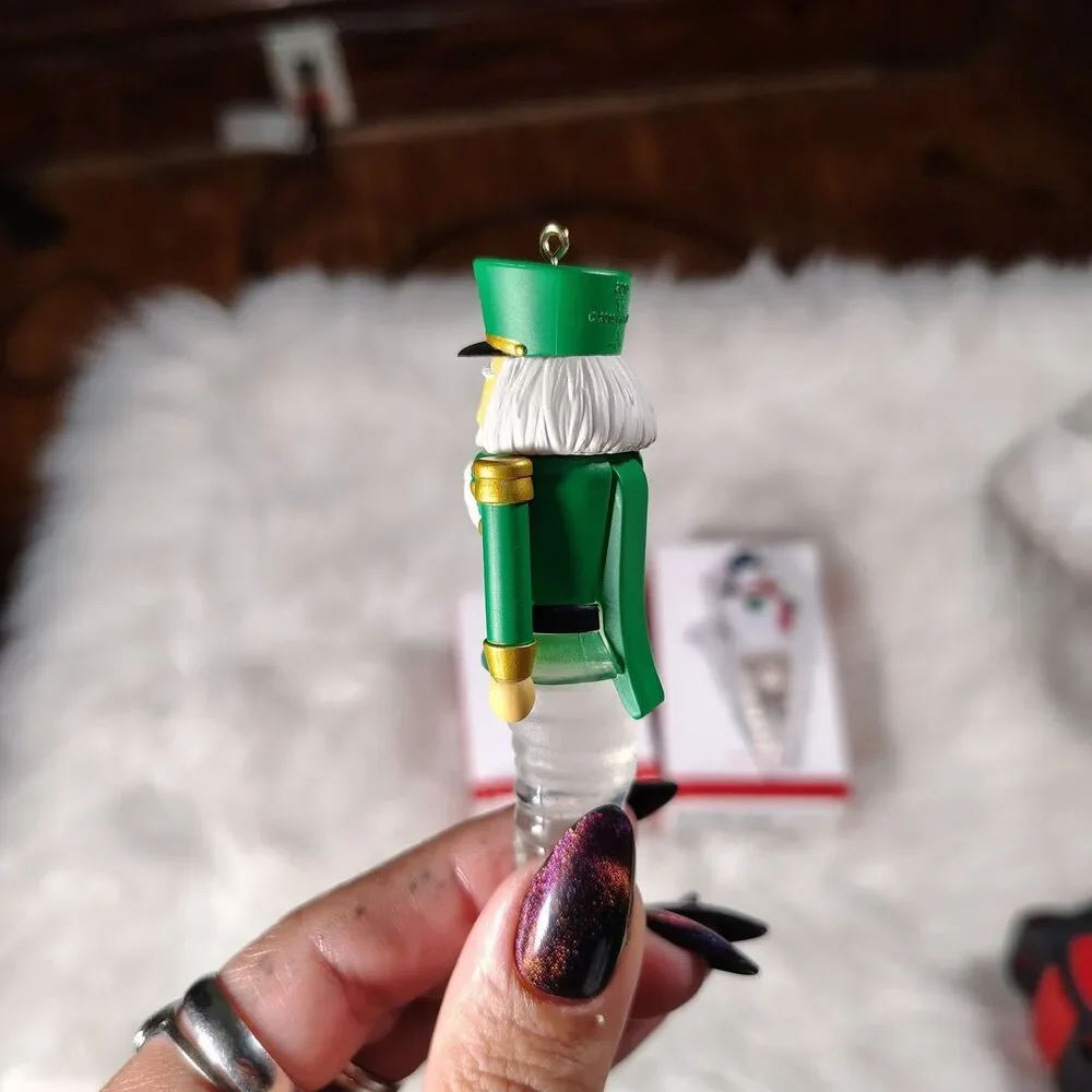 Hallmark Lot Of 2 Cool Icicles Snowman 1st 2013 & Nutcracker 3rd 2015 Ornaments